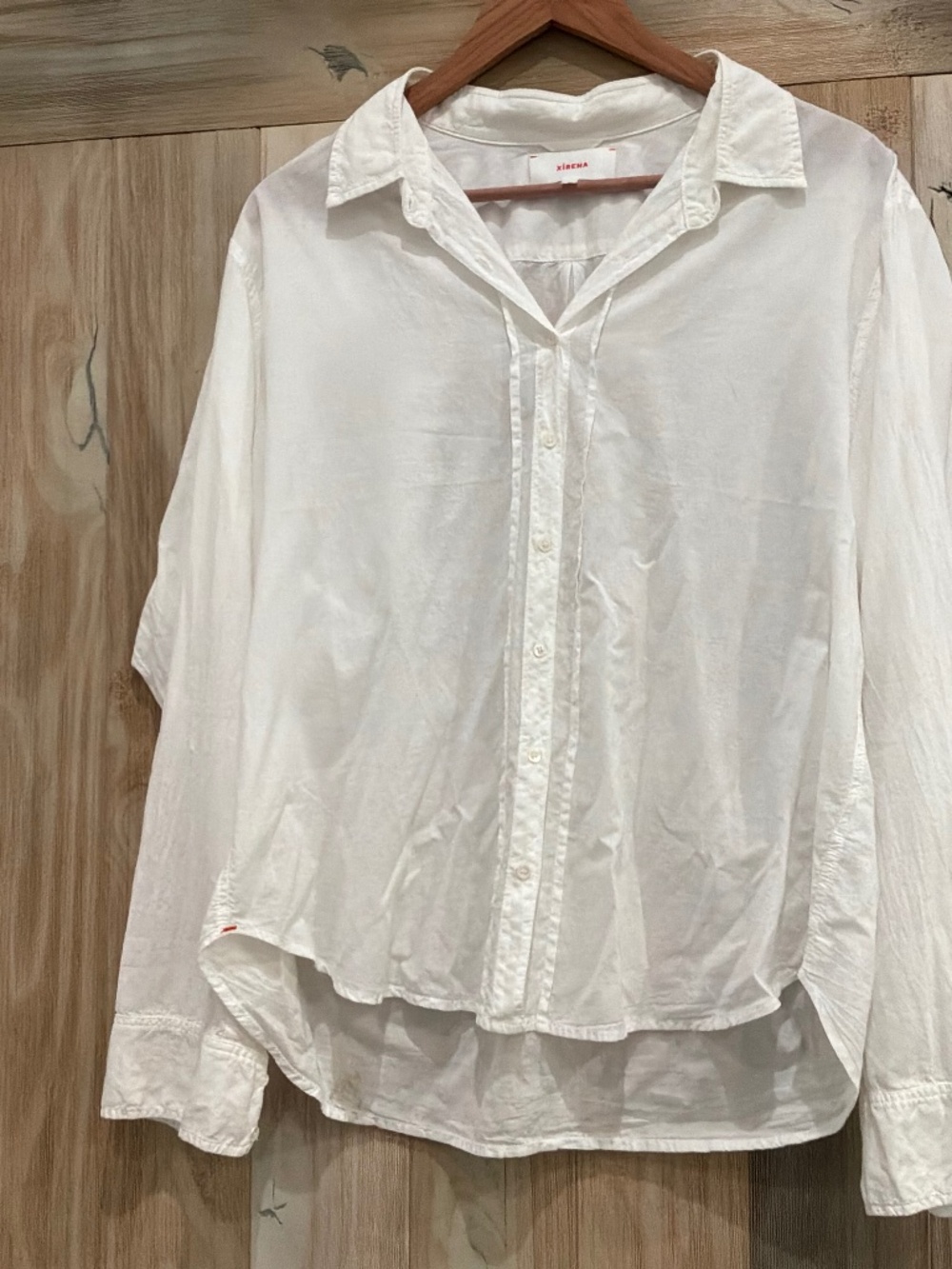 Xirena White cotton shirt, new, size Large